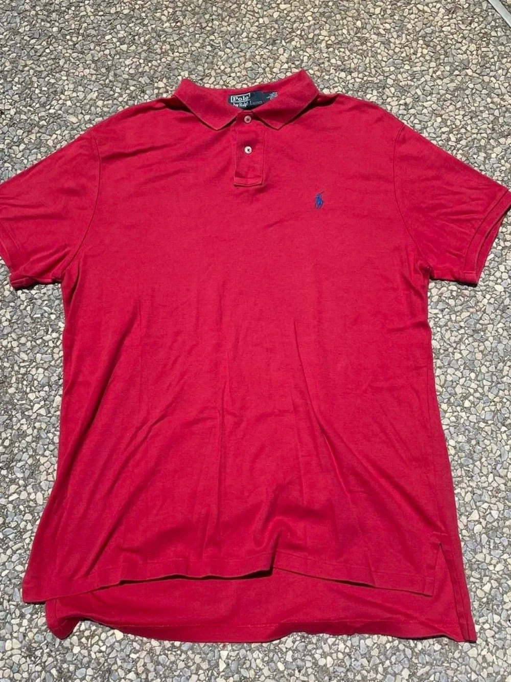 Ralph Lauren Red Polo with Blue Pony Embroidery